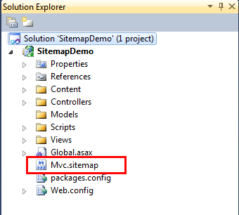 MVC Sitemap xml file vs
