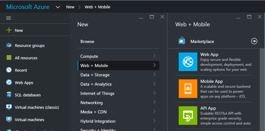 azure-portal-Web-Mobile